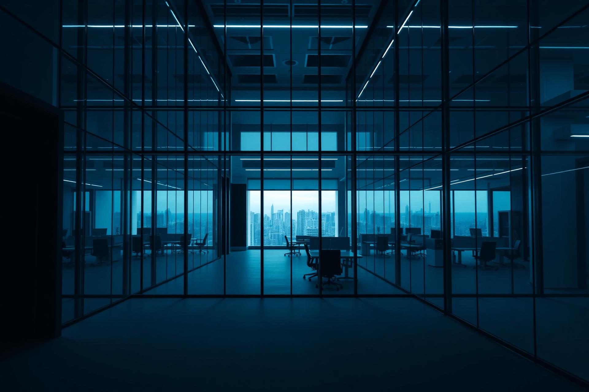 Intérieur d'immeuble de bureaux moderne entretenu par NEAT Services